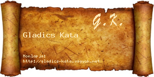 Gladics Kata névjegykártya